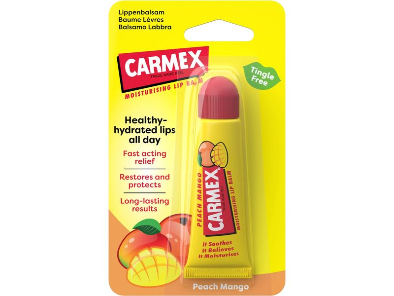 Carmex Lippenpflege Tube Peach Mango 10 g Lippenpflege bietet langanhaltende Feuchtigkeit und Schutz