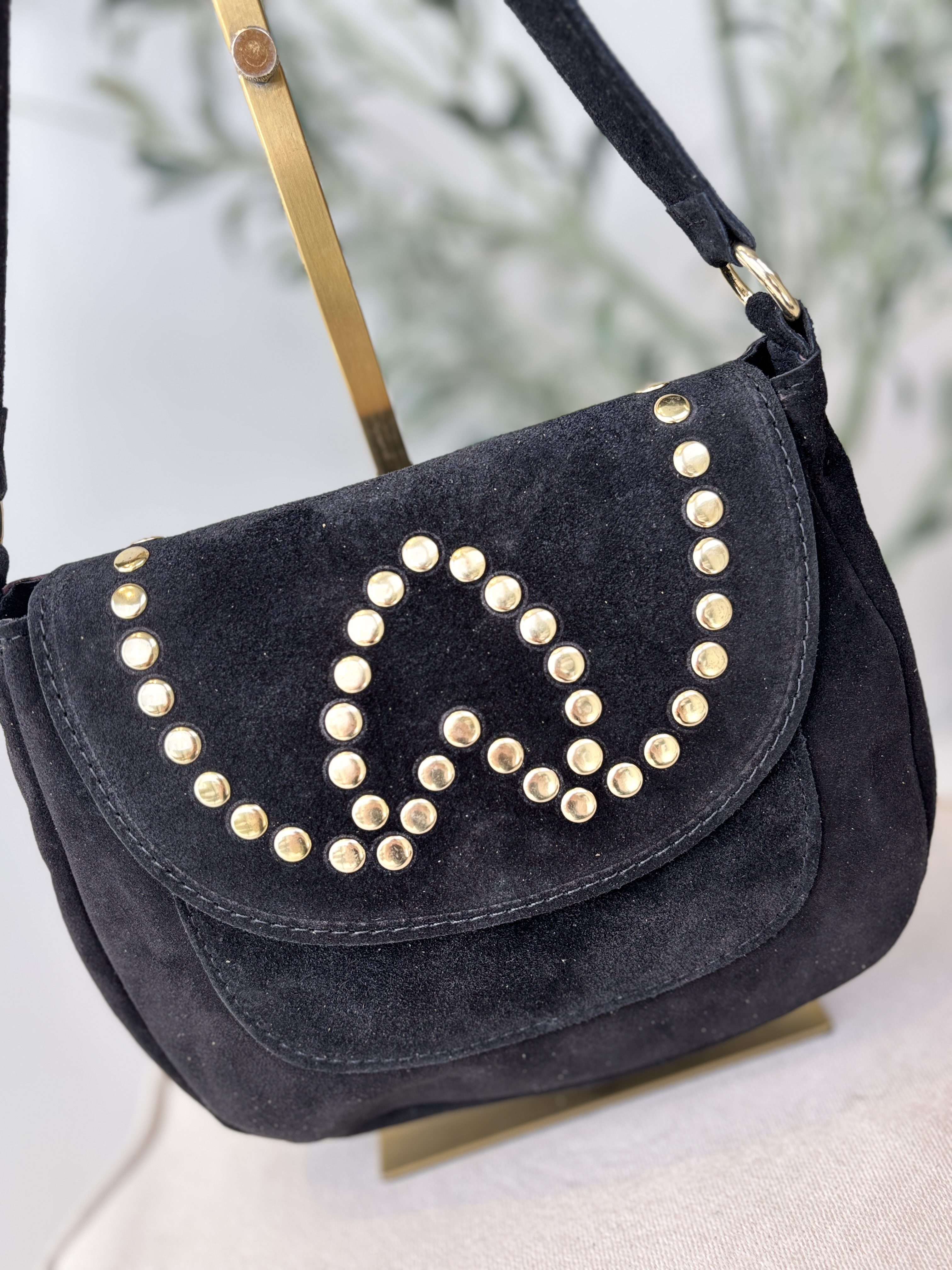 Winona Bag - Suede Zwart