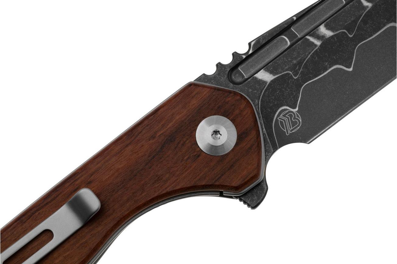 Civivi ExOne C23036-DS1 Damascus, Guibourtia Wood zakmes, Brian Brown design