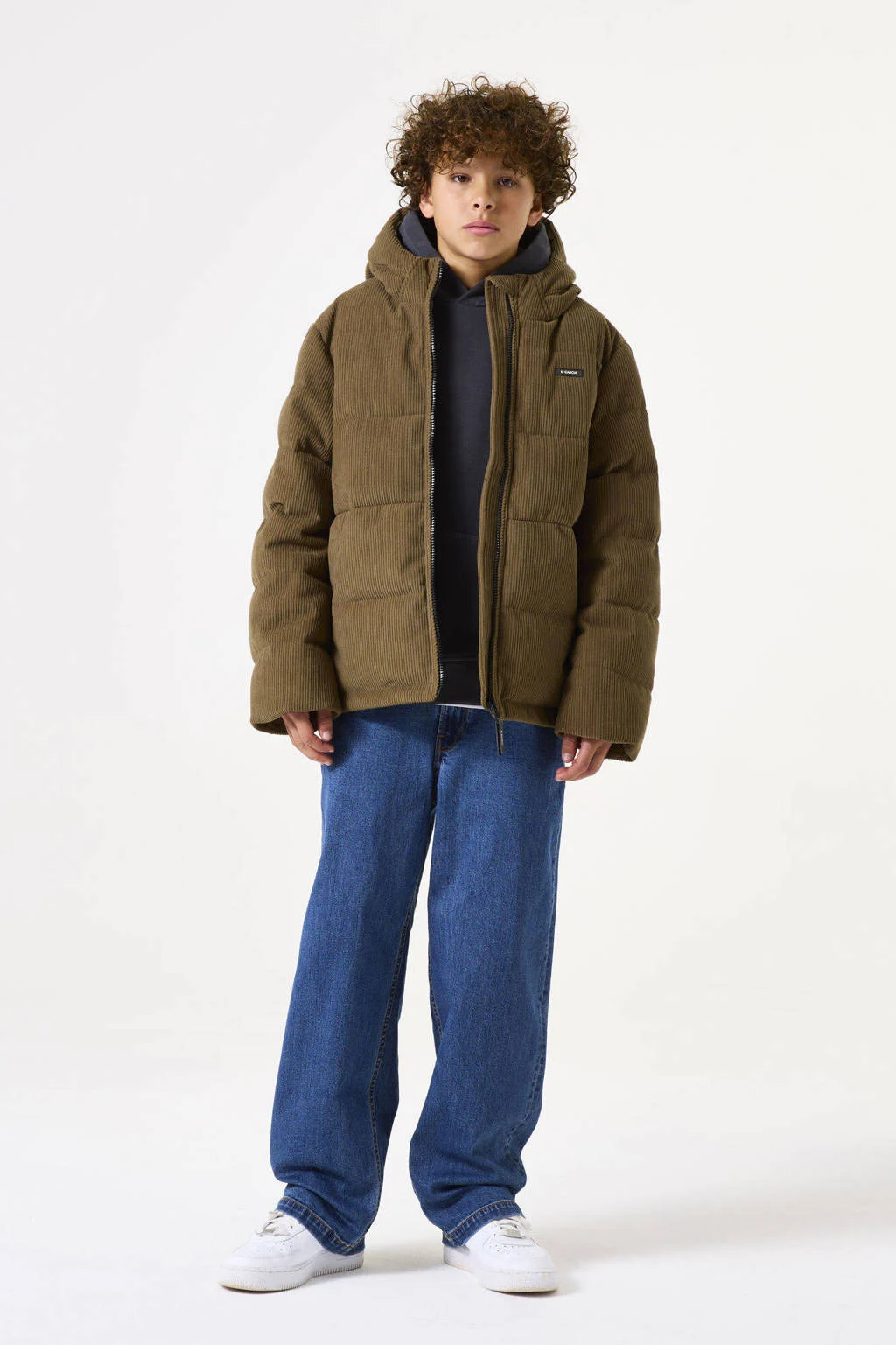 Garcia corduroy gewatteerde jas bruin