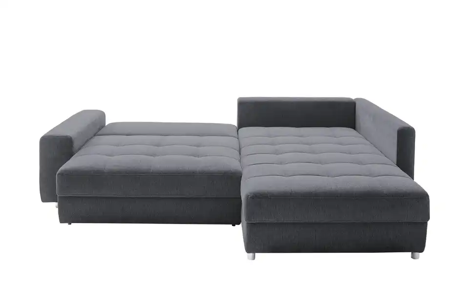 Ecksofa Arissa de Luxe Anthrazit rechts Webstoff