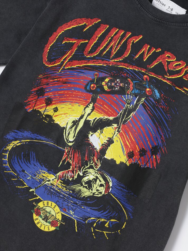 Camiseta Gun© &™Roses Universal Estampada - Cinza Antracite