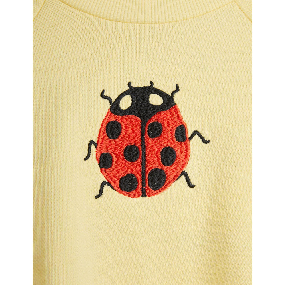 Køb Mini Rodini Yellow Ladybugs Embroidery Sweatshirt