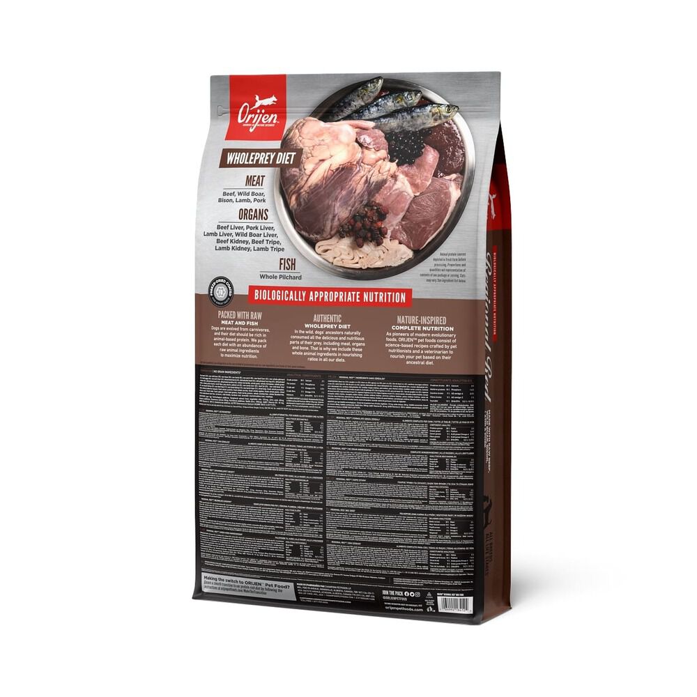 Orijen Regional Red Dog Whole Prey - Hondenvoer - 11.4 Kilogram - rund