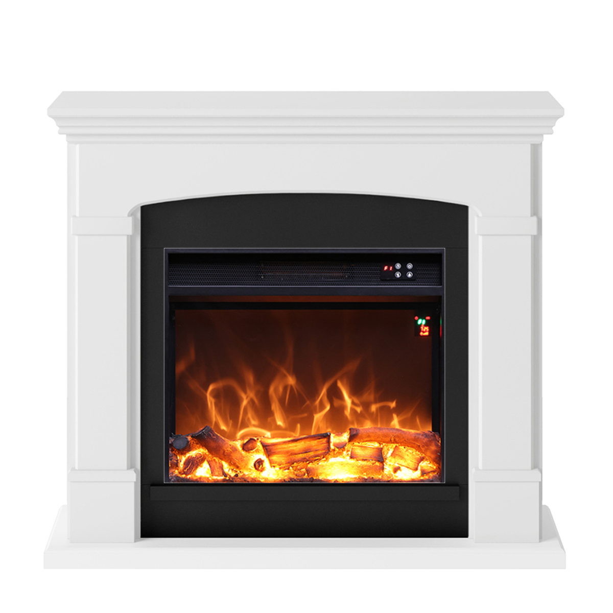 Cheminee murale 1500w caminetto fuego monica blanco