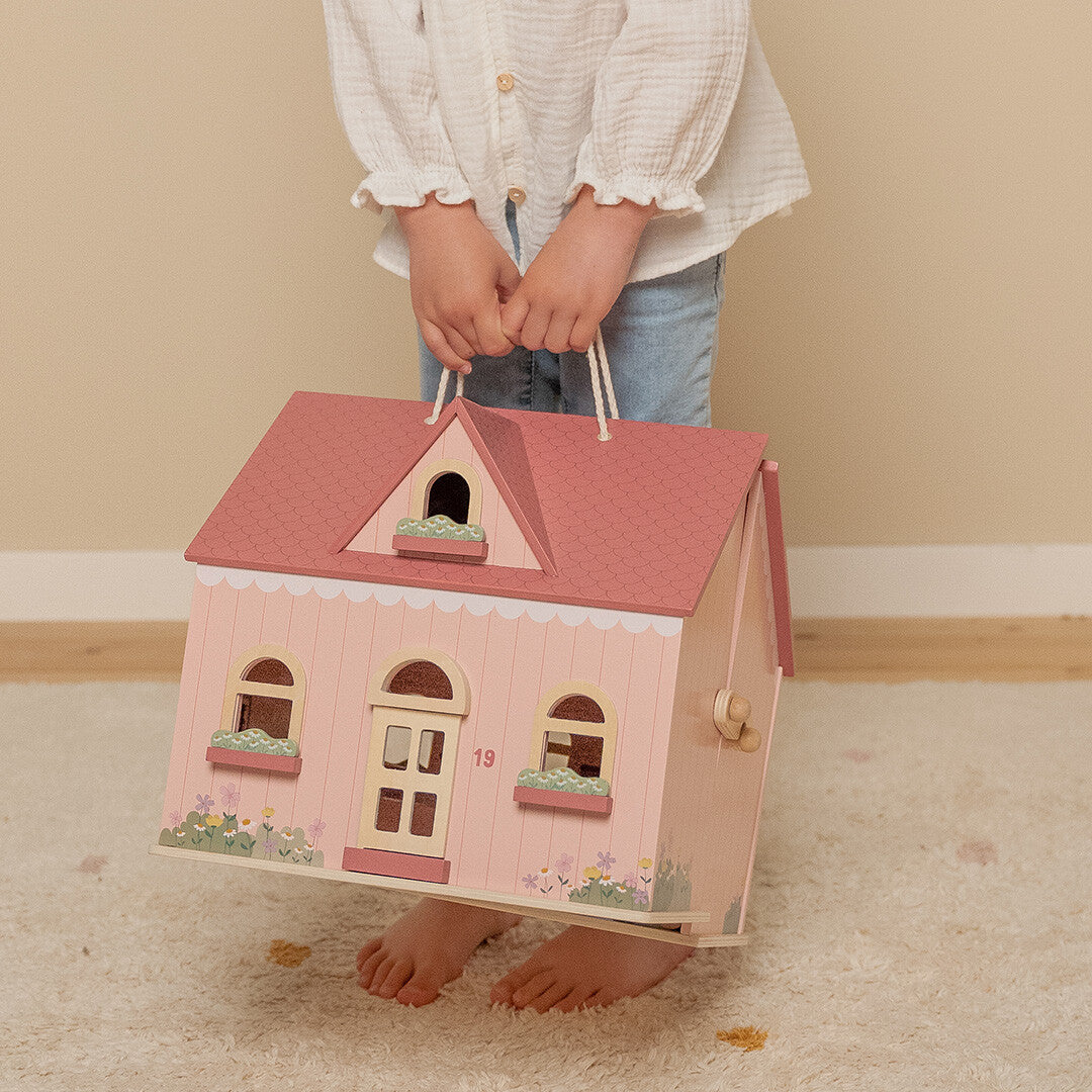 Little dutch draagbaar poppenhuis gemeubileerd