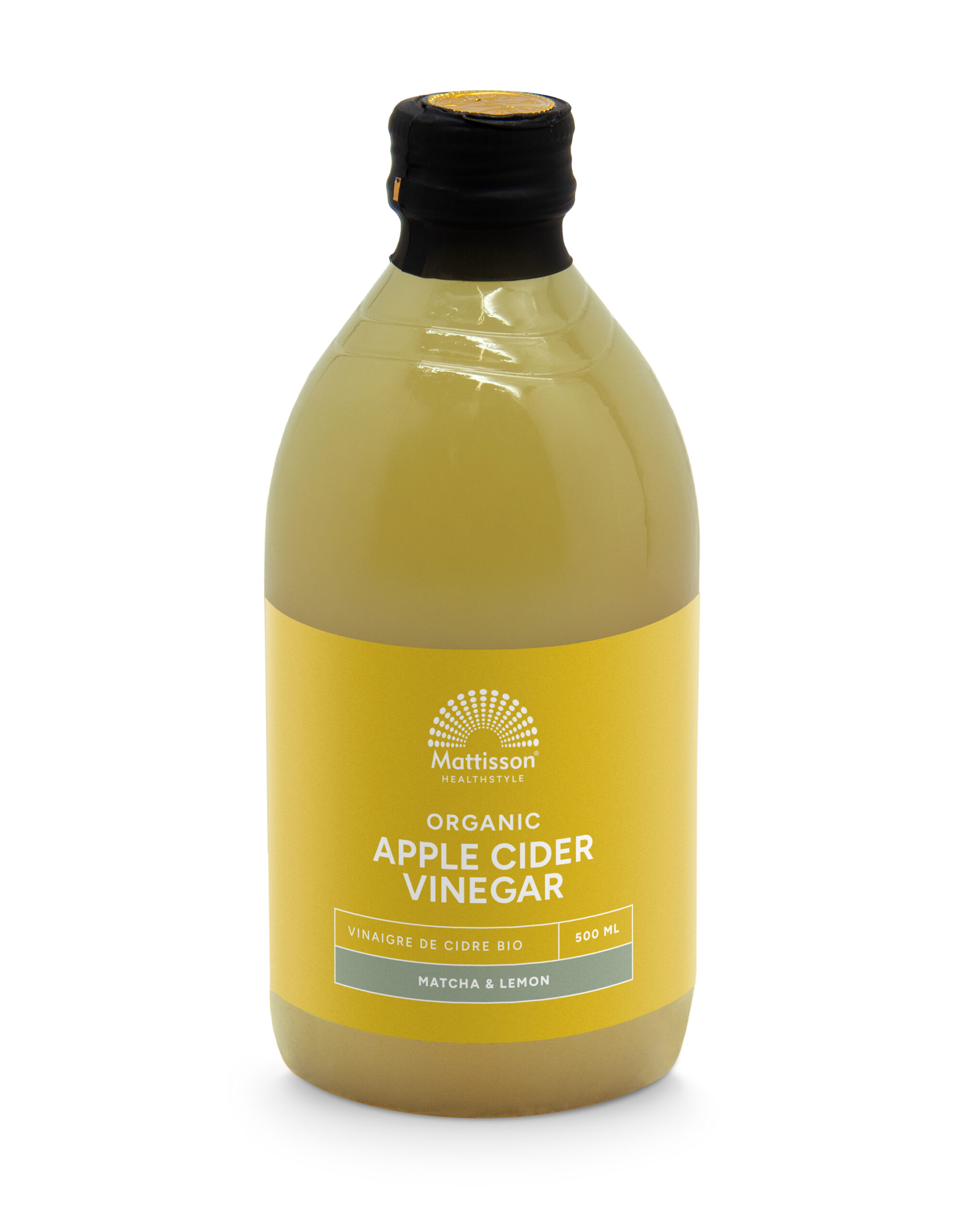 Mattisson Organic Apple Cider Vinegar – Matcha & Lemon (500 ml)