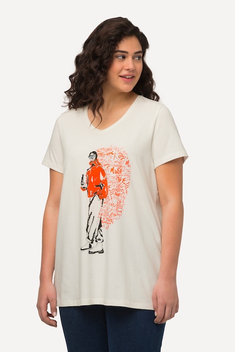 T-Shirt, Lady, V-Ausschnitt, Halbarm