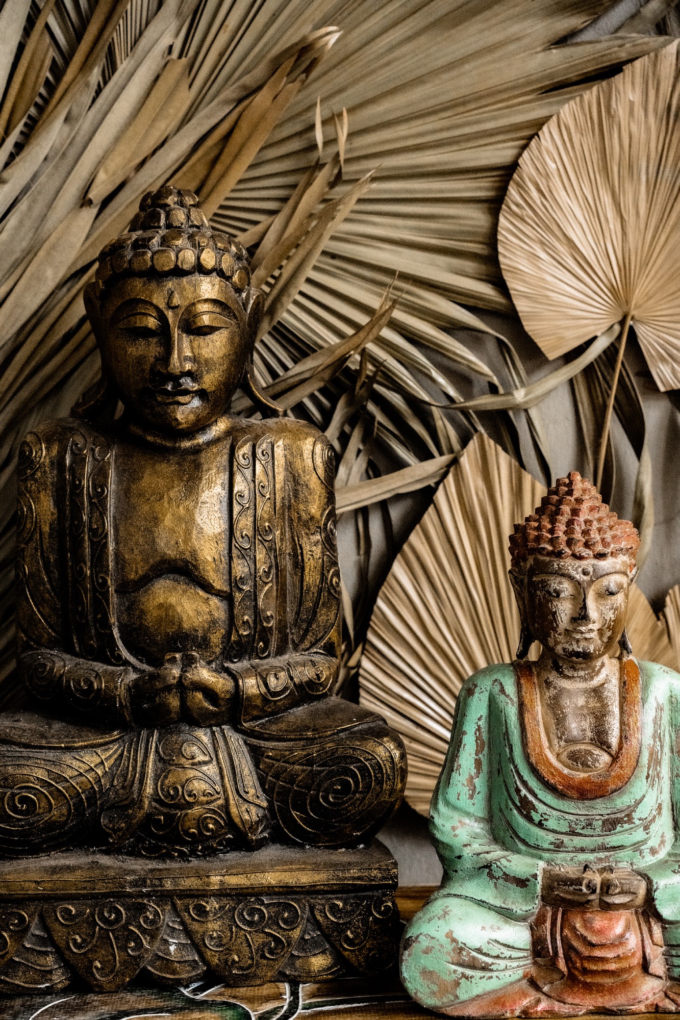 Figur 'Buddha sitzend', vintage gold, H 55 cm, B 30 cm, L 20 cm von fischer's lagerhaus
