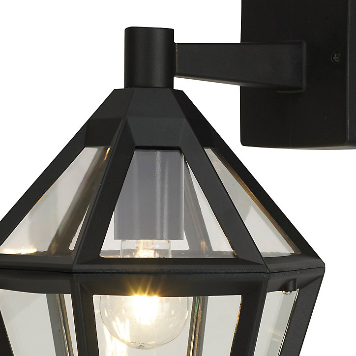 Applique murale descendante Radley E27 IP44 GoodHome noir