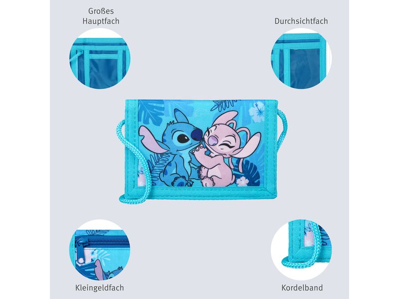 Undercover Portemonnaie Lilo & Stitch 13 cm x 8 cm Geldbeutel mit Umhängeschnur