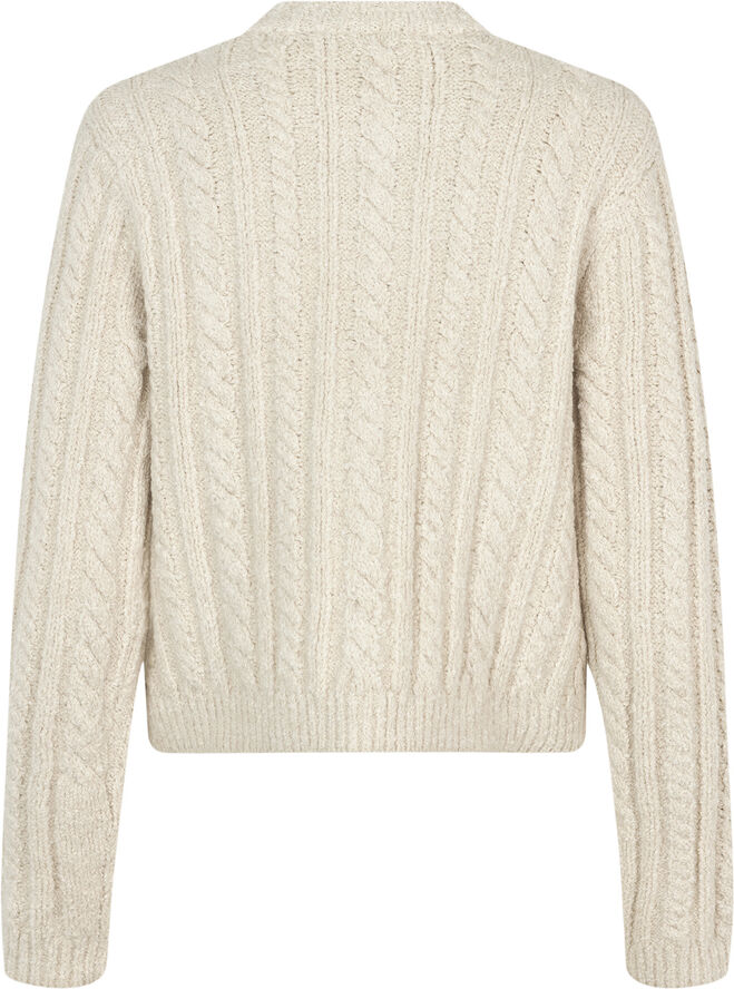 Second Female Karolina Knit Cardigan Pumice stone