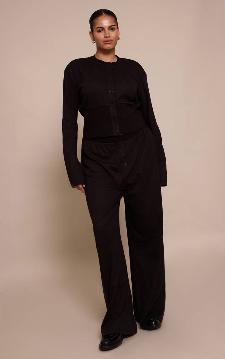 Noir Ensemble Haut Ultra Doux Plus Basic Co-ord