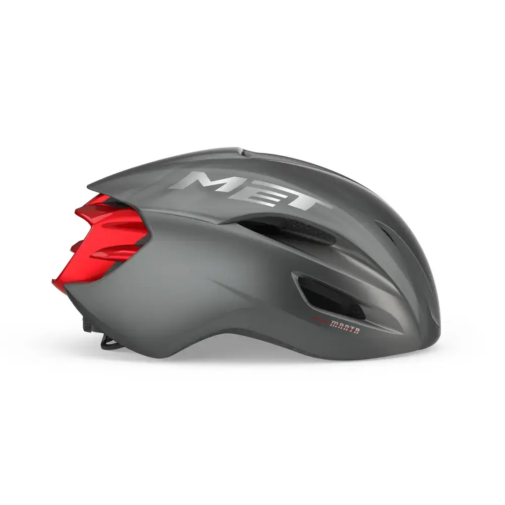 MET Manta MIPS Race Fietshelm Grijs/Rood