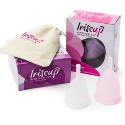 Iriscup - Liten rosa månedskopp A + gratis sterilisatorpose