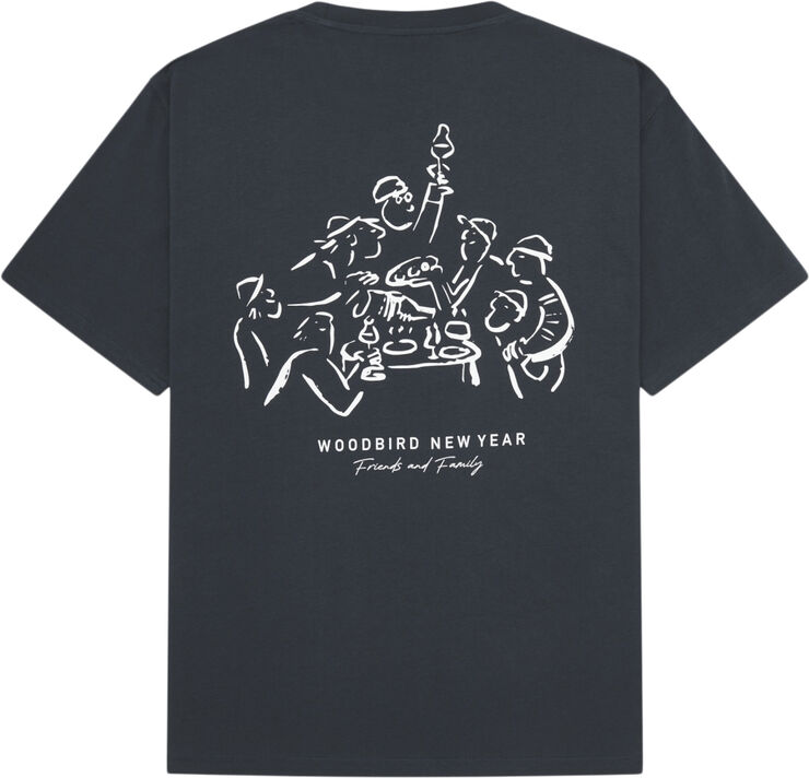 Woodbird WBBaine Family Tee Dark navy