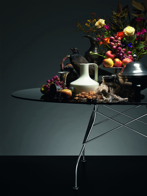 Kartell Glossy tafel 194x120 zilver/zwart