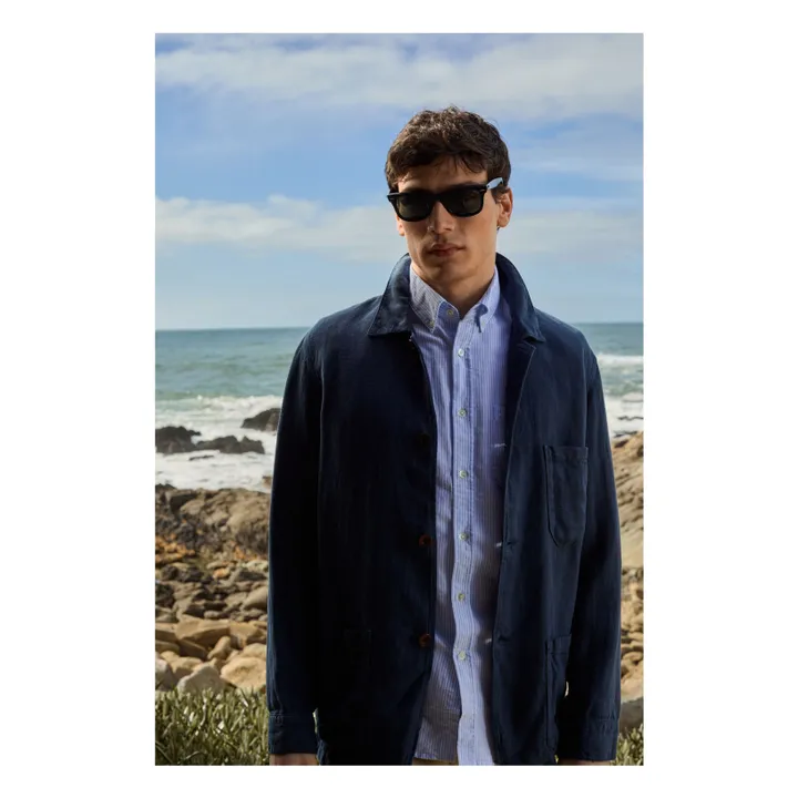 Portuguese Flannel Chemise Oxford Belavista | Bleu Clair