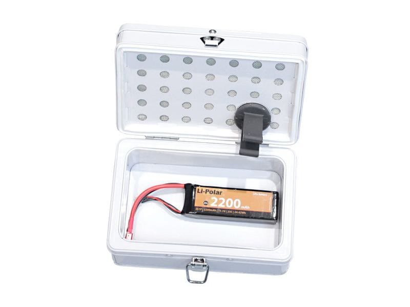 Li-Polar LiPo-Box BAT-SAFE Mini Sichere Aufbewahrungsbox für Lithium Akkus