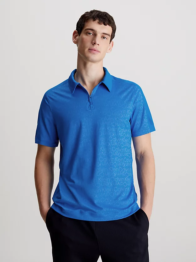 Camisa polo esportiva com logotipo em tela