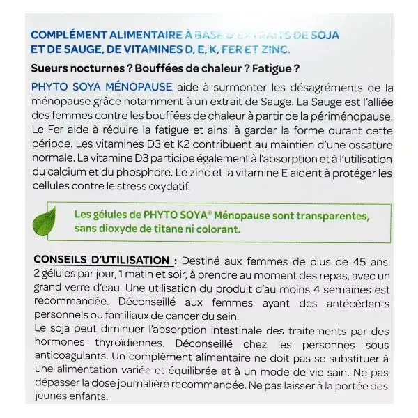 Arkopharma Phyto Soya Ménopause 180 gélules