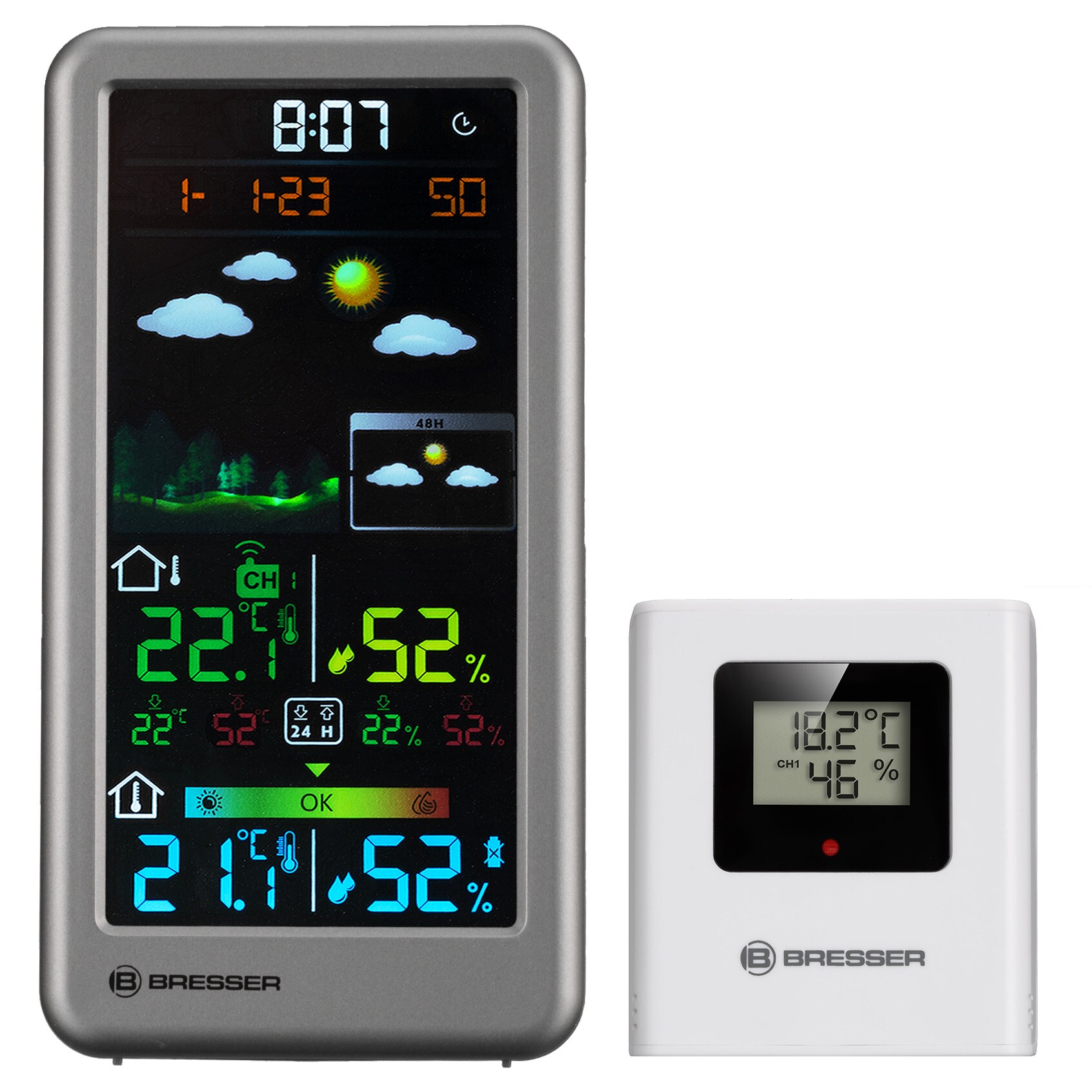 BRESSER Funkwetterstation Neomeo V silber