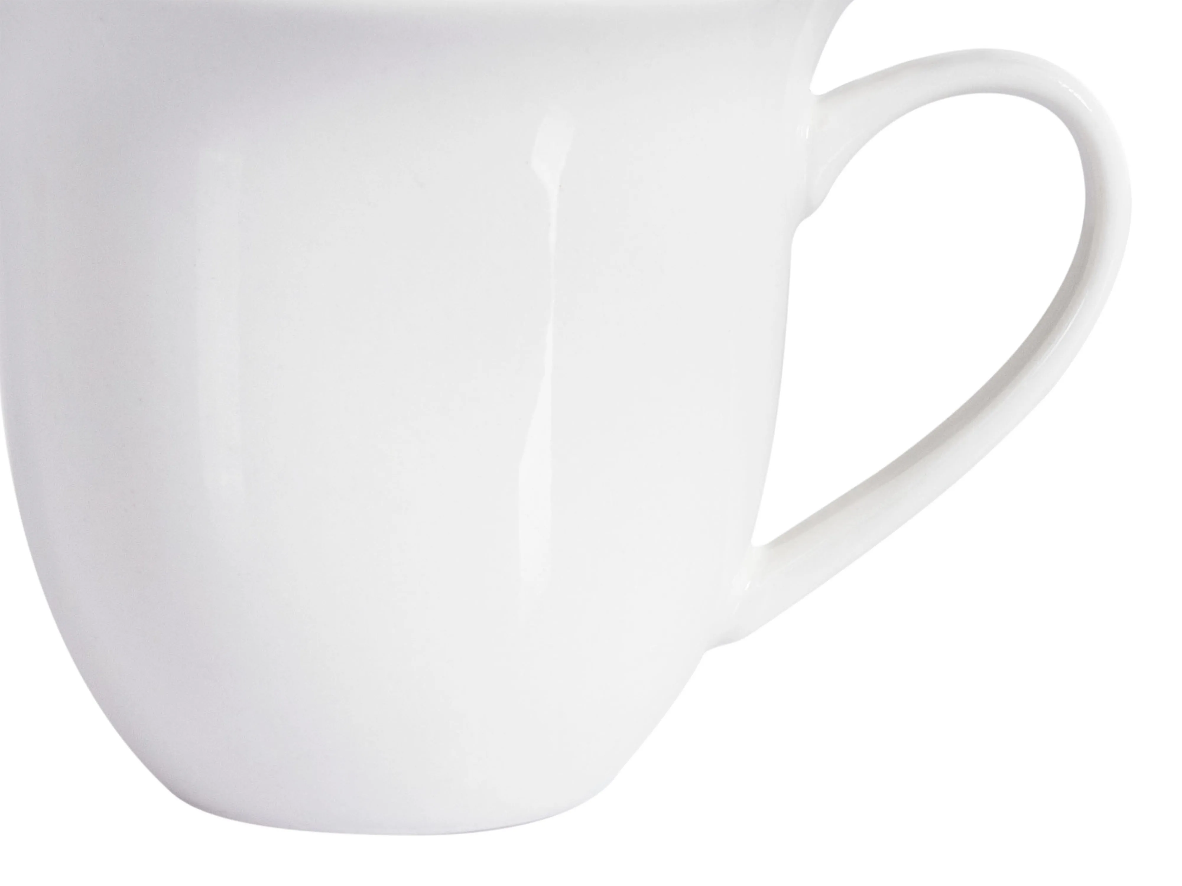 Set van 4 kopjes met schotels ELDERBERRY Porselein Wit