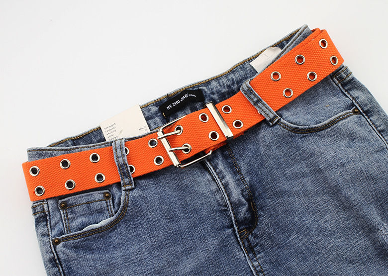 Rofuka - Canvas riem met dubbele ogen