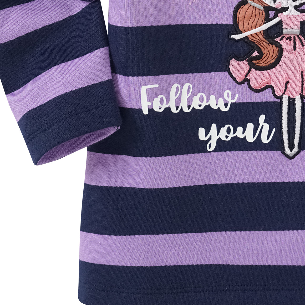 Topolino Mädchen Hoodie mit Prinzessin-Applikation lila / dunkelblau