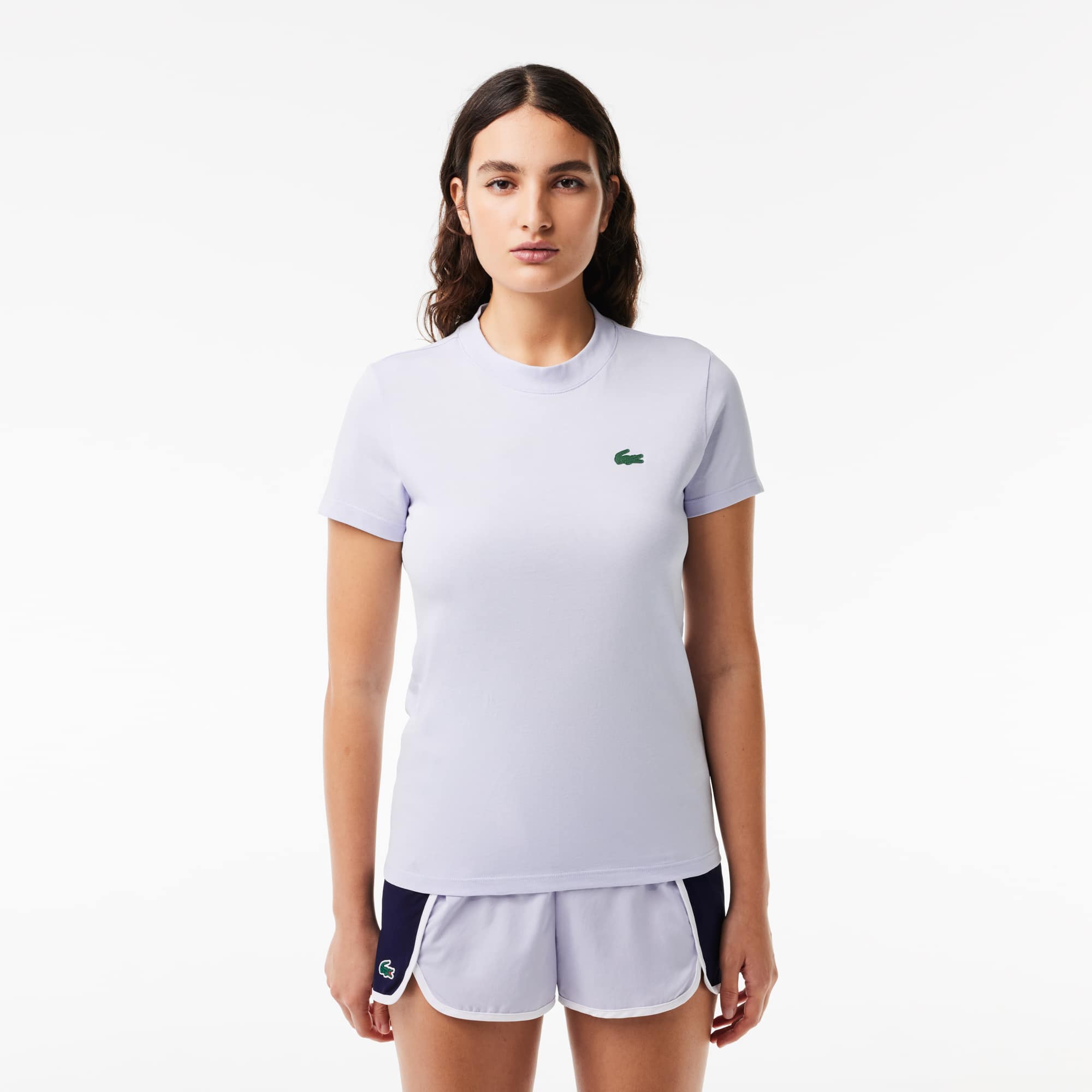 T-shirt jersey technique de coton biologique ultra-dry T-Shirts - Bleu - Lacoste - Femme