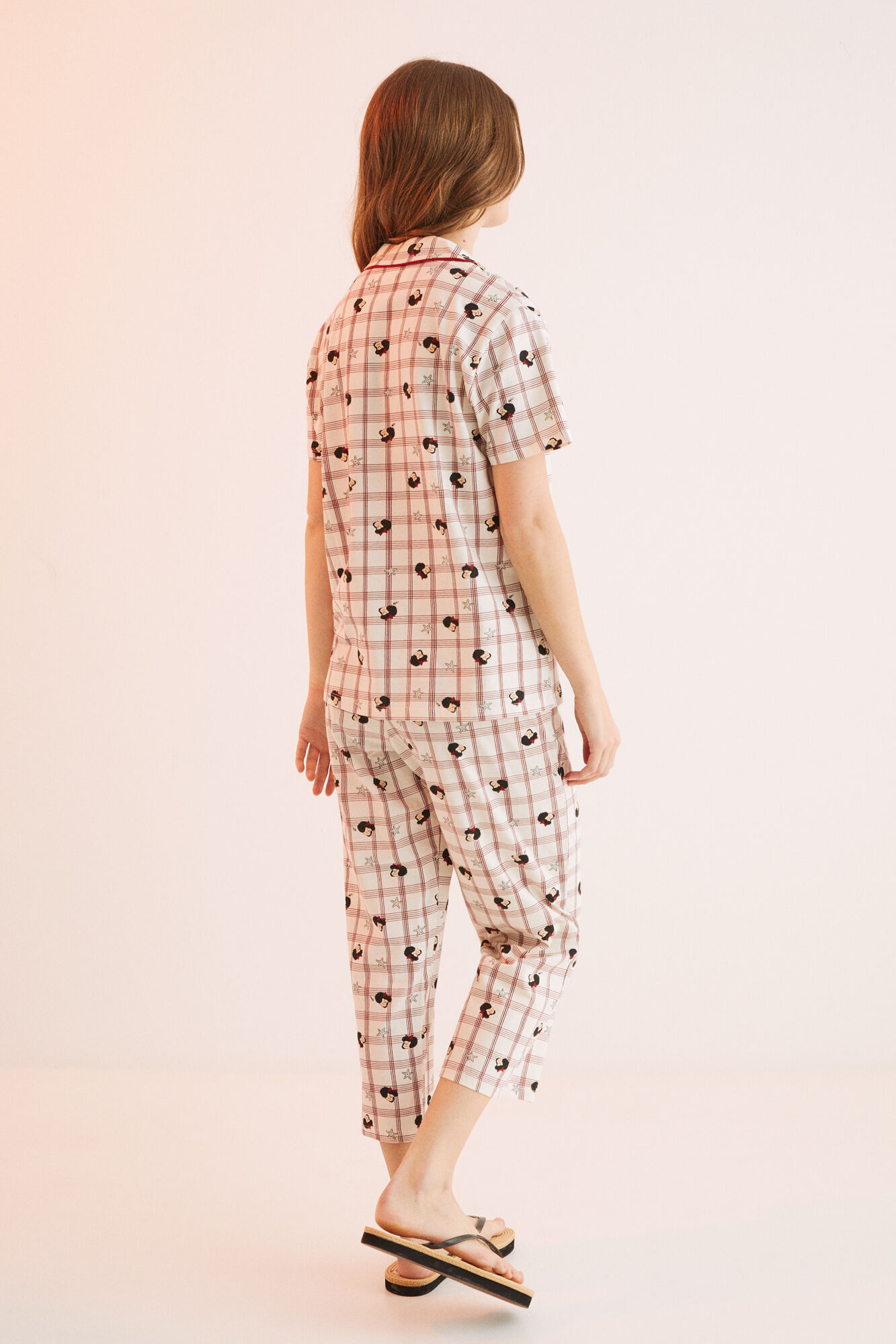 Pijama longo Mafalda, 100% algodão - estampado