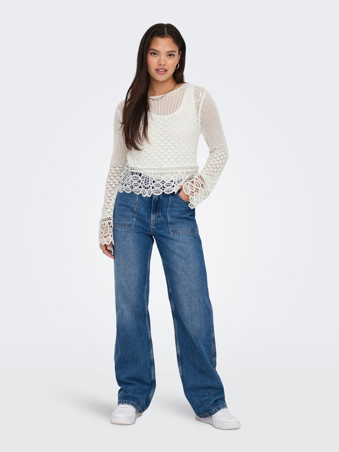 ONLADAH Strickpullover Cloud Dancer