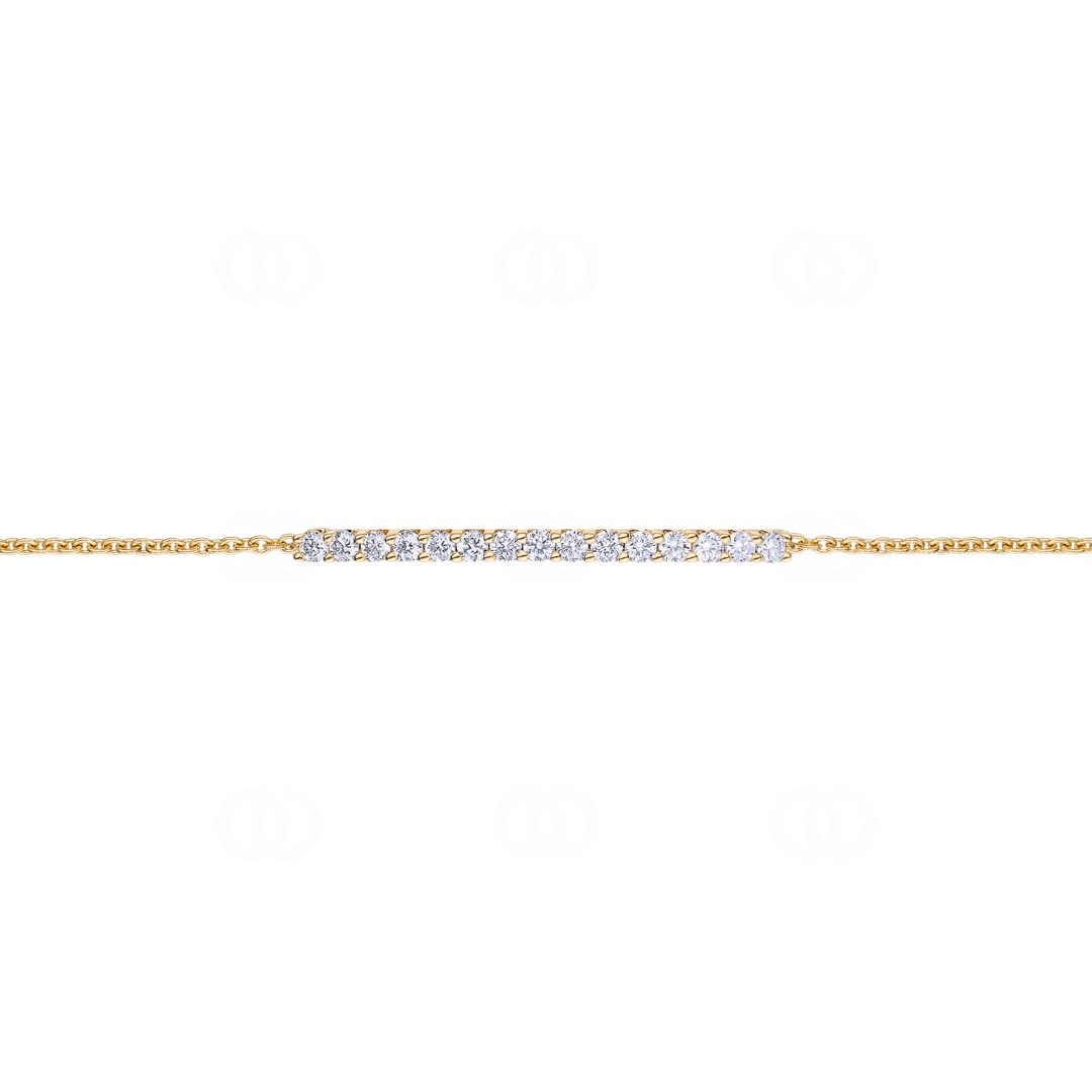 0.50 Karat Diamantarmband 750/18 K Gelbgold