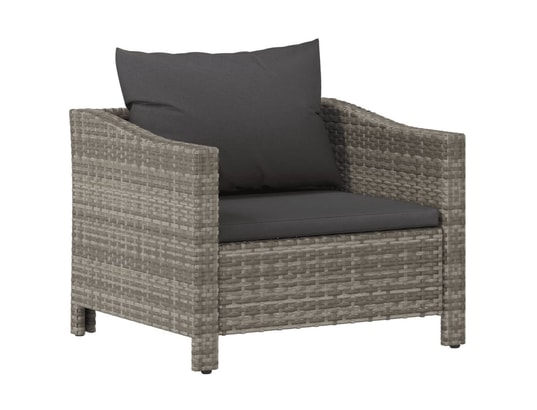 LES TENDANCES - Salon extérieur Salon de jardin-gris-5 places-63x63x55.5-490399