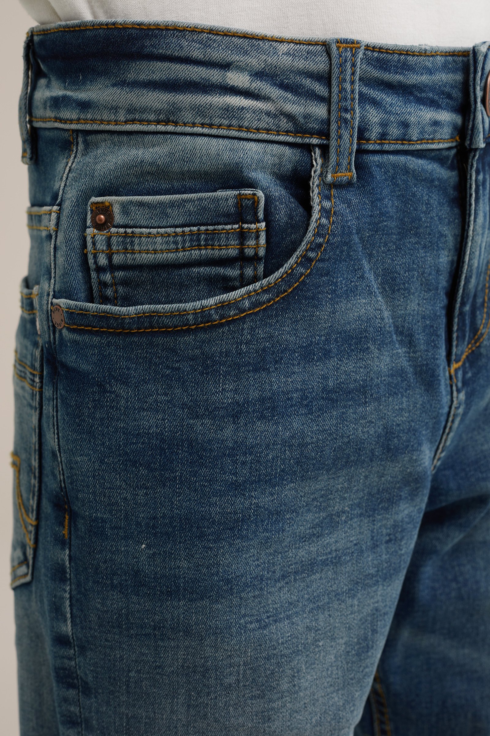 Jongens regular fit jeans met stretch Blue Ridge Felblauw