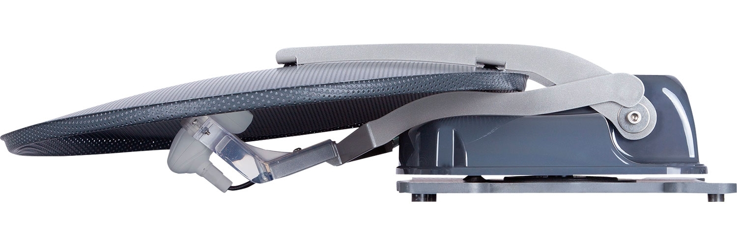 Alden Onelight 60 HD EVO vollautomatische Sat-Anlage mit Ultrawide LED Fernseher 19 Zoll Platinum