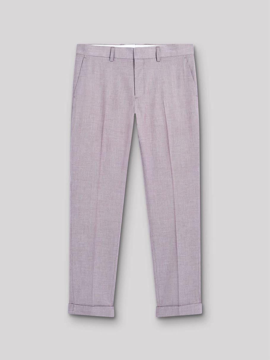 Pantalon coordonnable slim faux uni