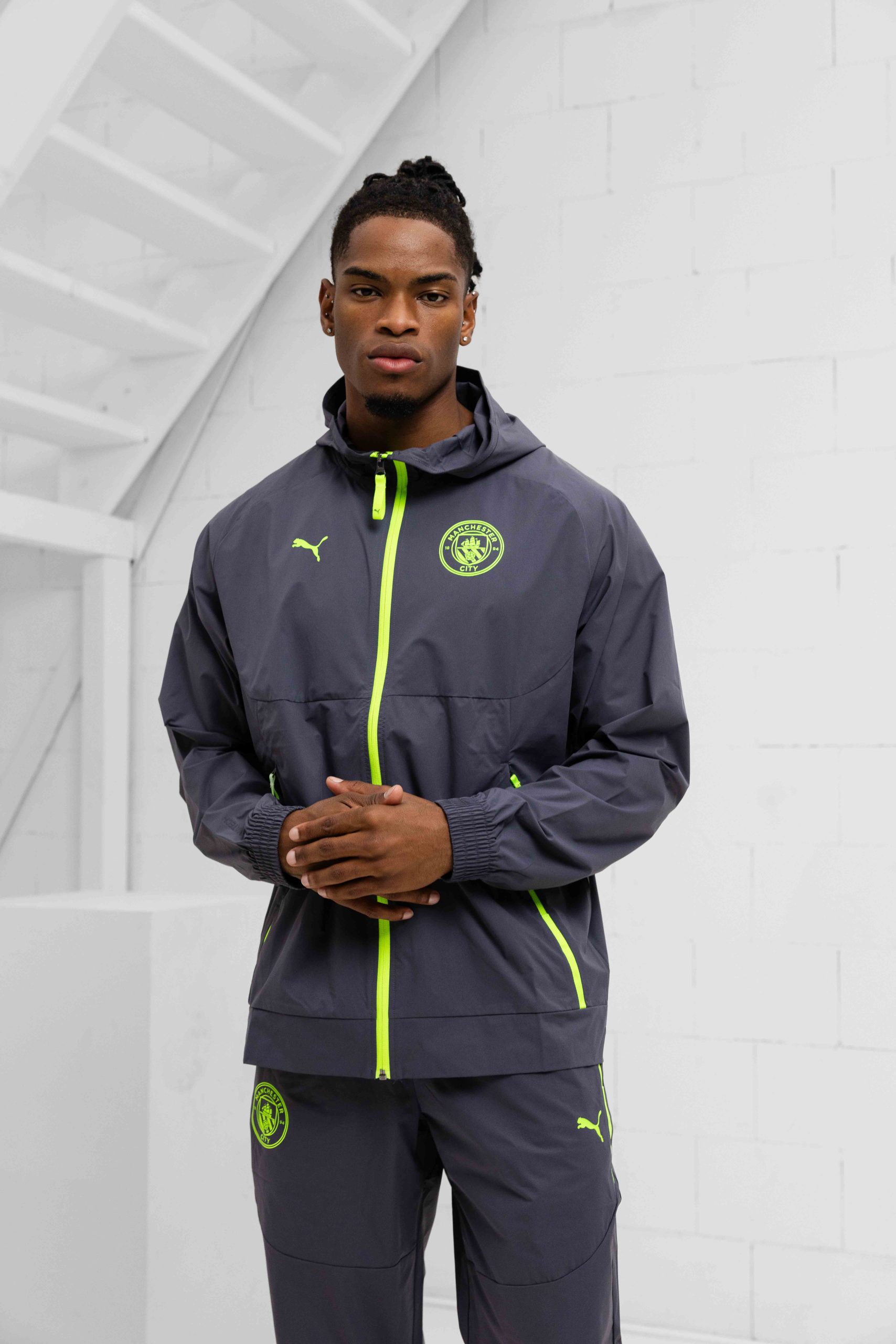 Manchester City Tech Woven Trainingspak Senior 2025/2026 Grijs