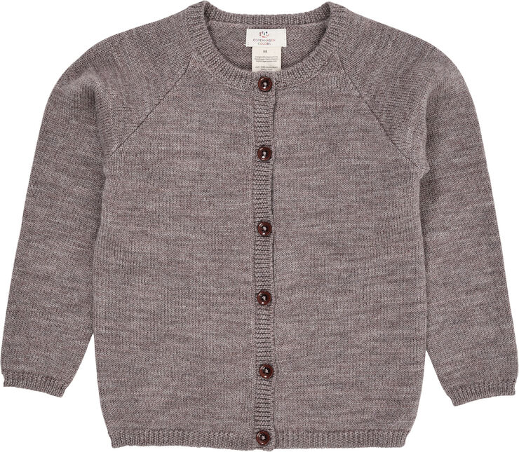 Copenhagen Colors MERINO KNITTED CARDIGAN Natural melange