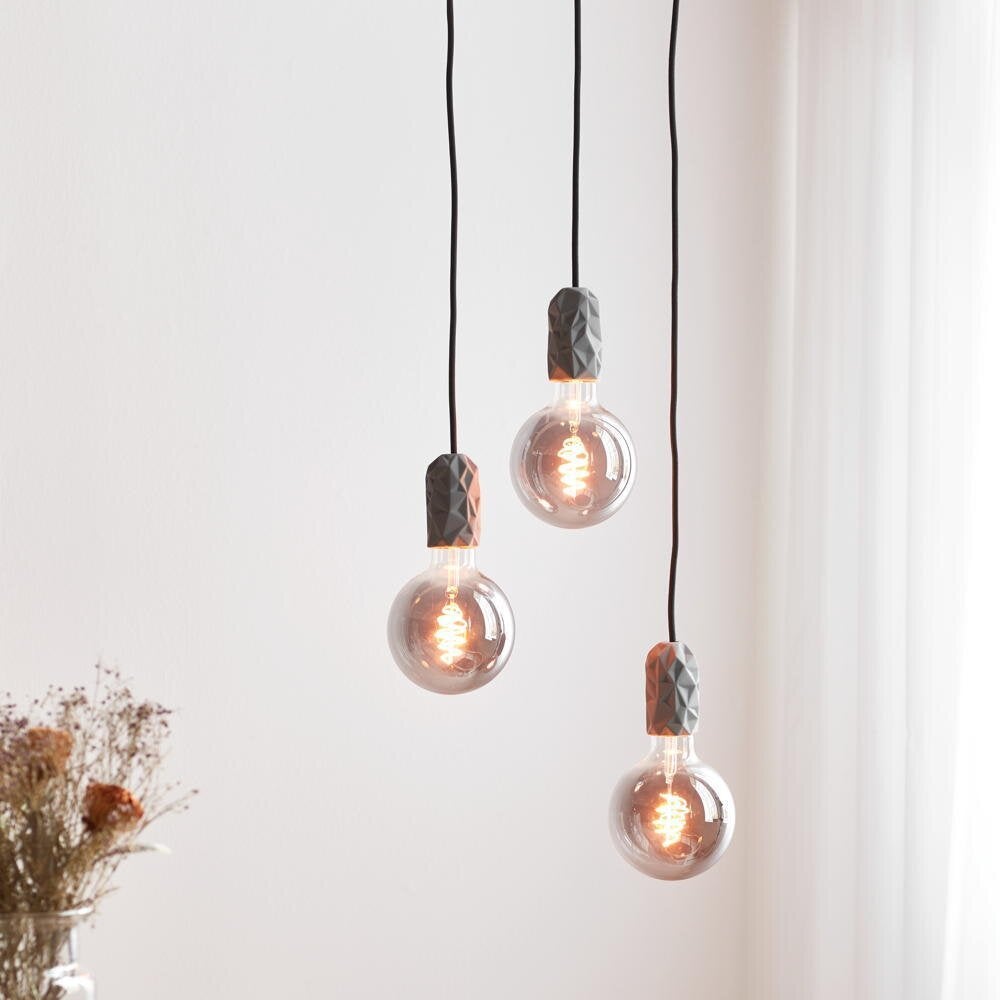Hanglamp in grijs E27