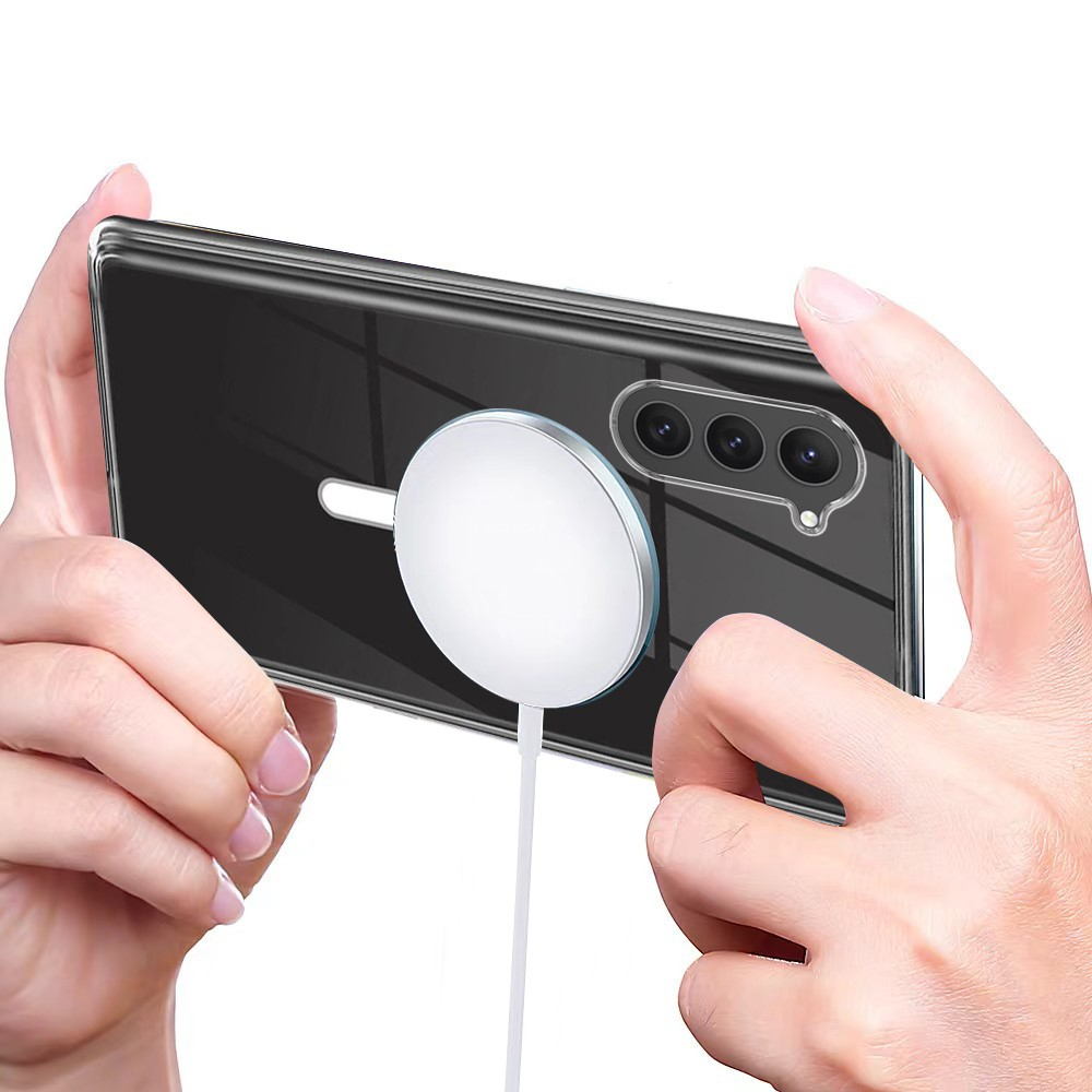 Samsung Galaxy S23 5G Hybrid Hülle TPU Bumper   Acryl Rückseite MagSafe-Modul - Transparent