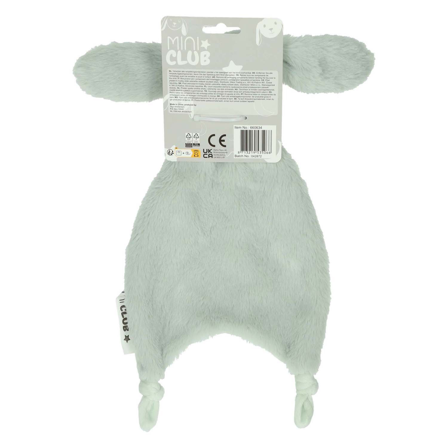 Mini Club Knuffeldoekje Konijn Grijs, 38cm
