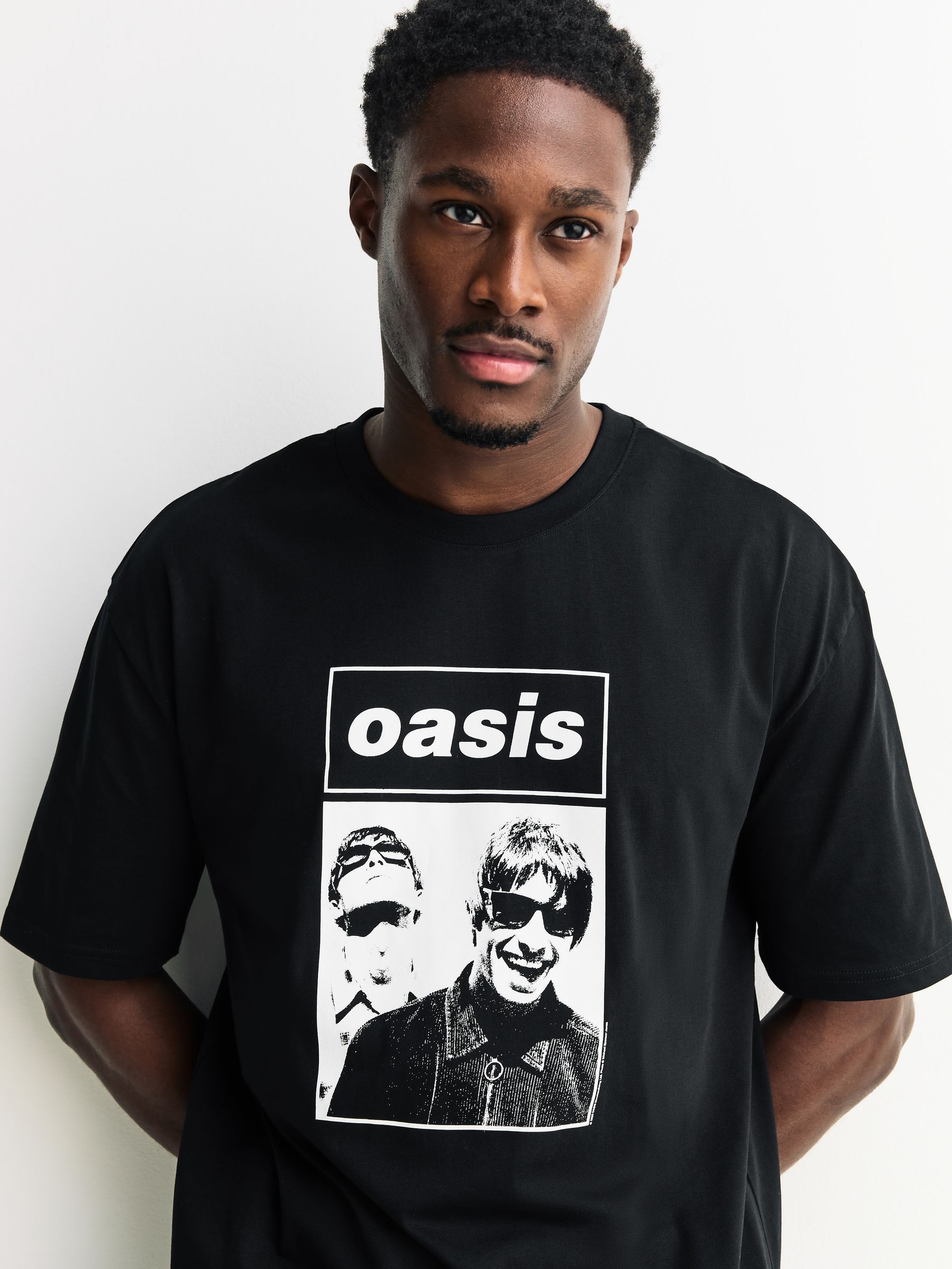 Zwart - Oasis Graphic Band T-Shirt