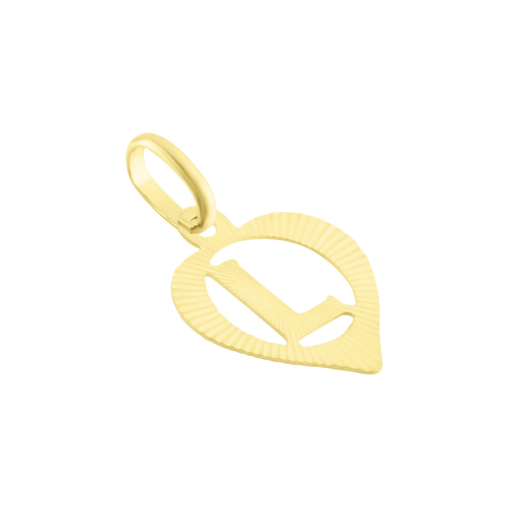 Pendentif Eudocie Coeur Lettre Or Jaune