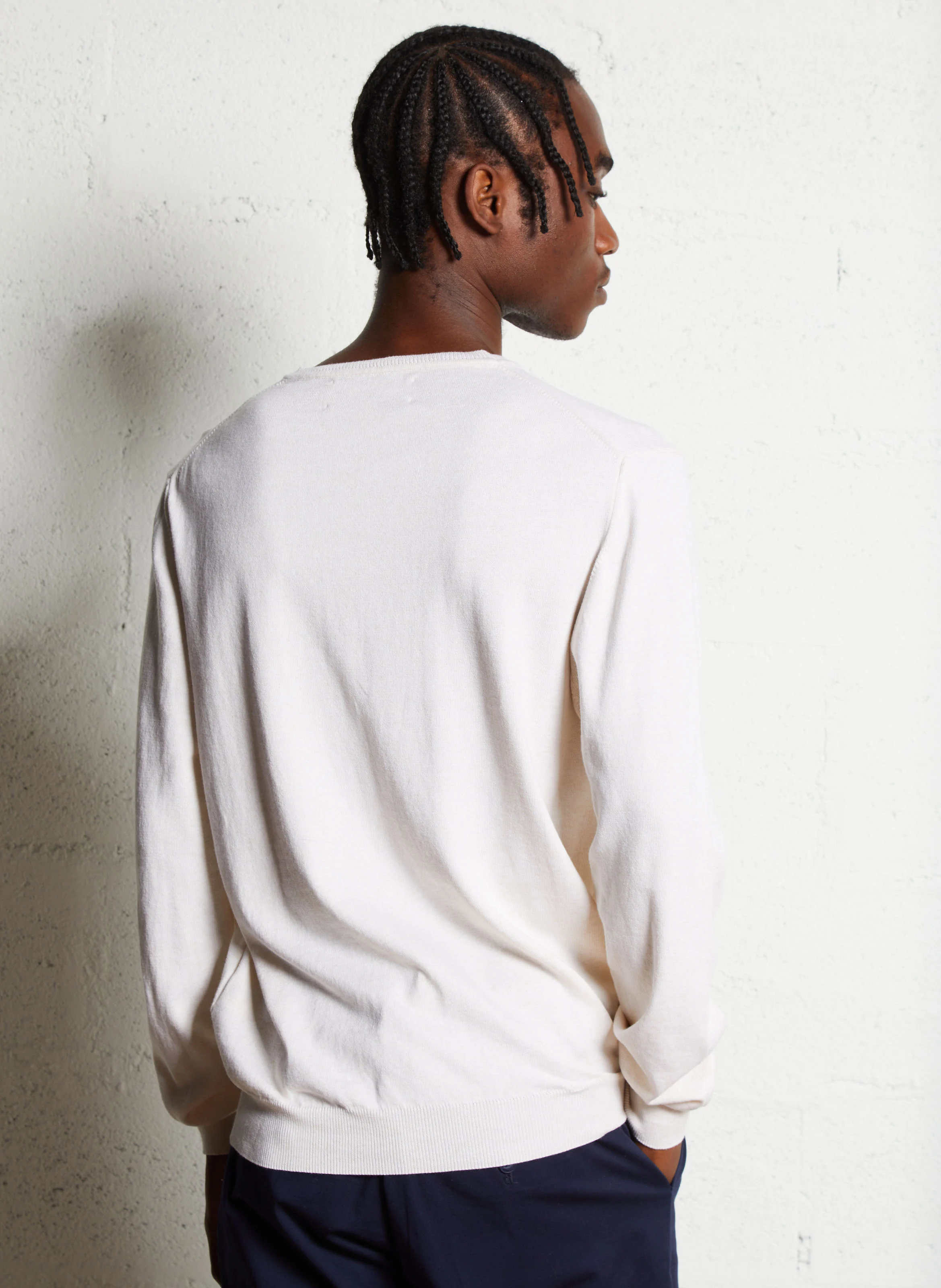 U TOGS - Pull col rond droit en coton | Beige