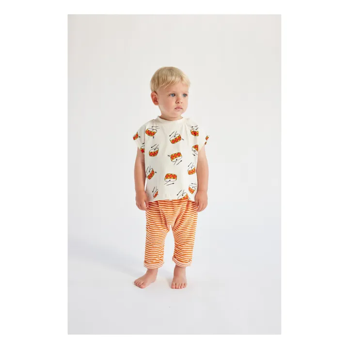 Bobo Choses T-Shirt Coton Bio Tambours | Ecru