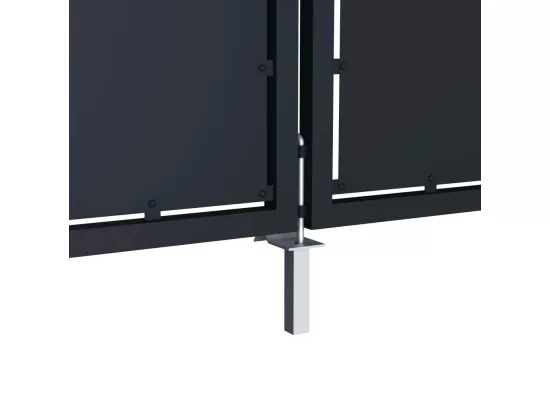 Portail de jardin Acier 350 x 75 cm Anthracite