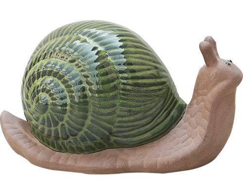 Decoratief beeldje Lafiora slak 15cm groen