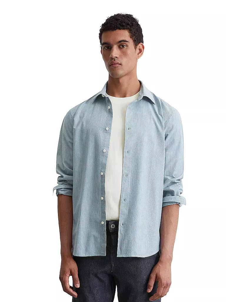 MARC O'POLO Hemd Regular Fit  blau
