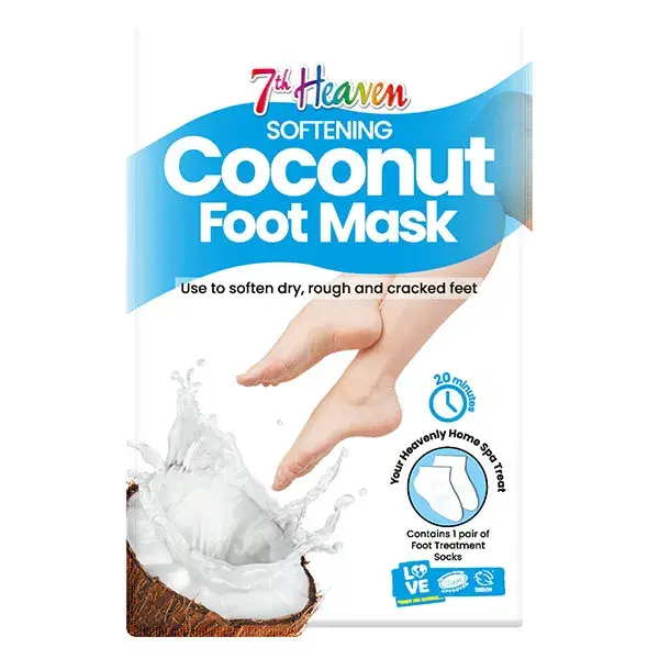 Meias hidratantes para os pés 7th Heaven, para pés secos, uso único, 1 par.